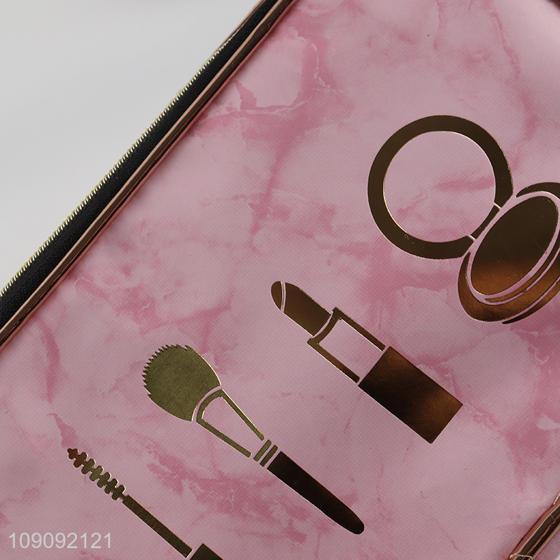 Factory Supply Women's Toiletry Bag Travel Makeup Bag with Handle