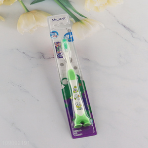 Good Quality Soft Bristles Kids Manual Toothbrush with Suction Base
