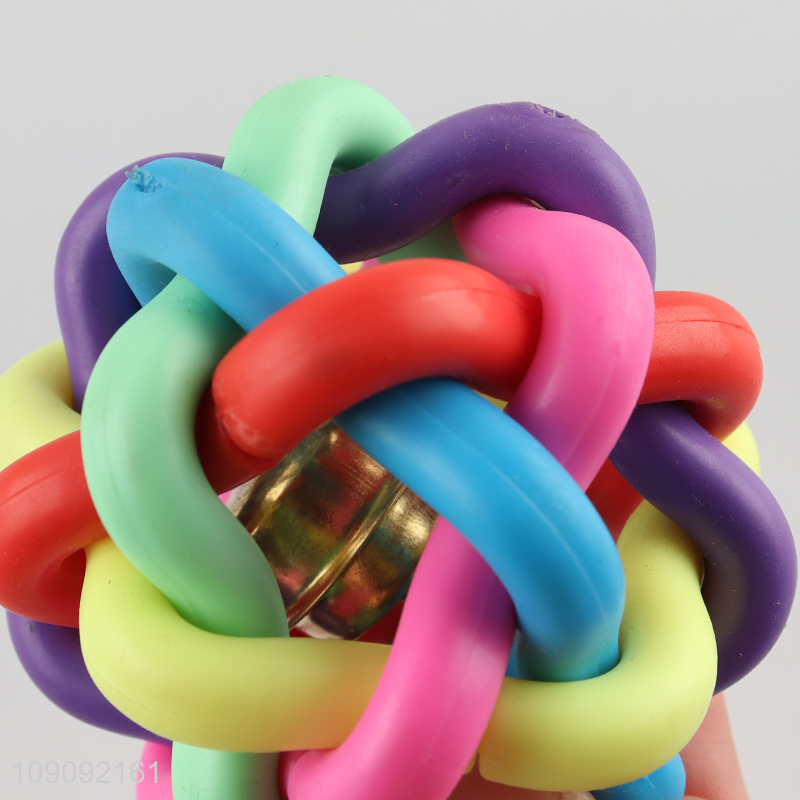 High Quality Interactive Pet Toy Cat Rainbow Ball Toy Dog Chew Toy