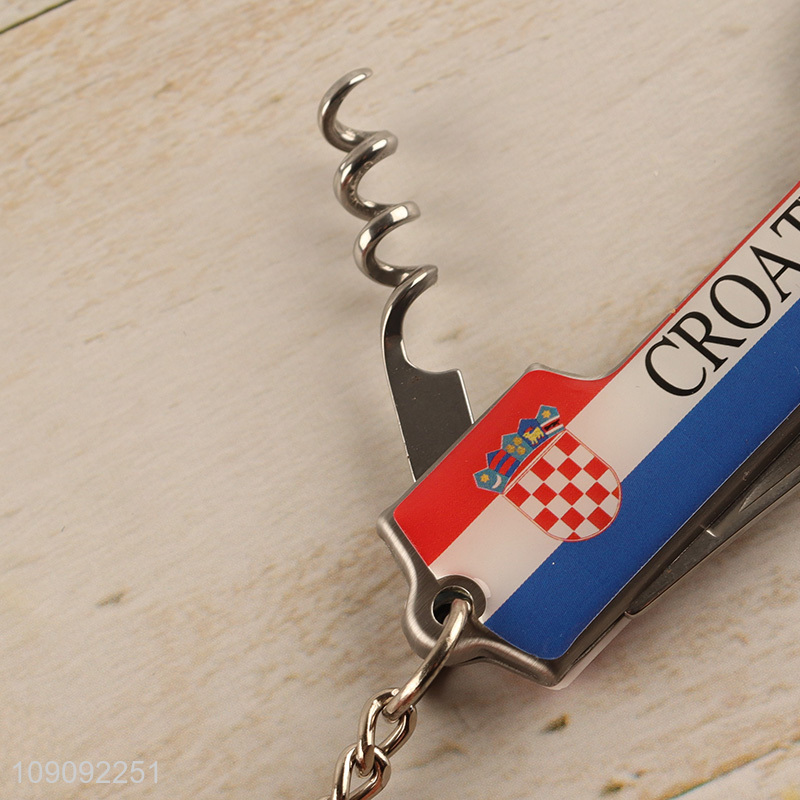 High Quality Multifunctional Croatia Bottle Opener with Keyring