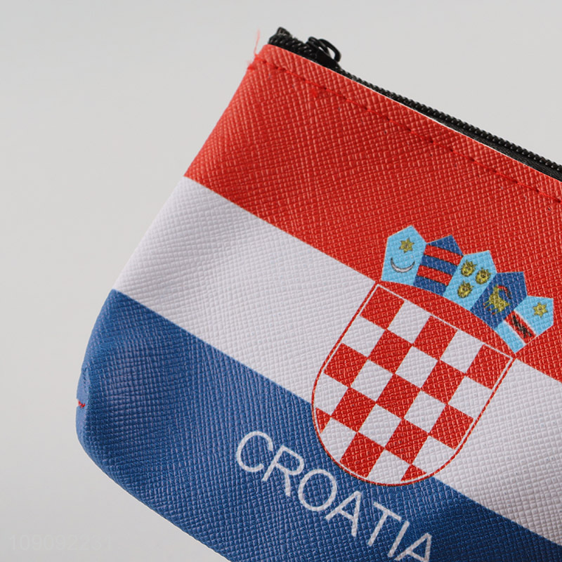 Factory Price Faxu Leather Coin Purse Waterproof Zippered Coin Wallet