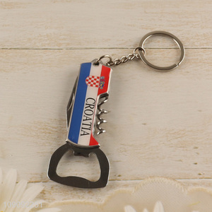 High Quality Multifunctional Croatia Bottle Opener with Keyring