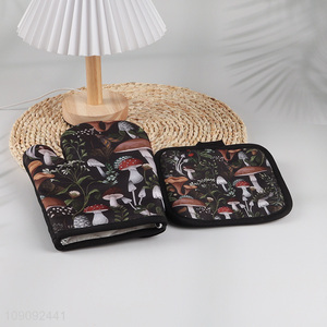 China products 2pcs household microwave oven mitts hot pad set