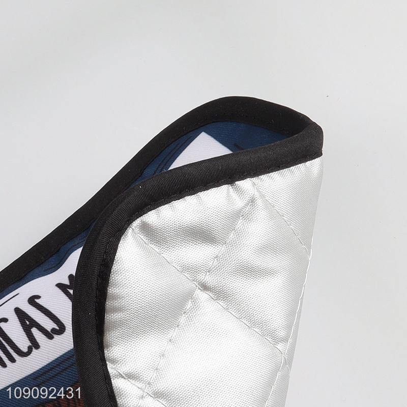 Top sale 2pcs home kitchen microwave oven mitts hot pad set