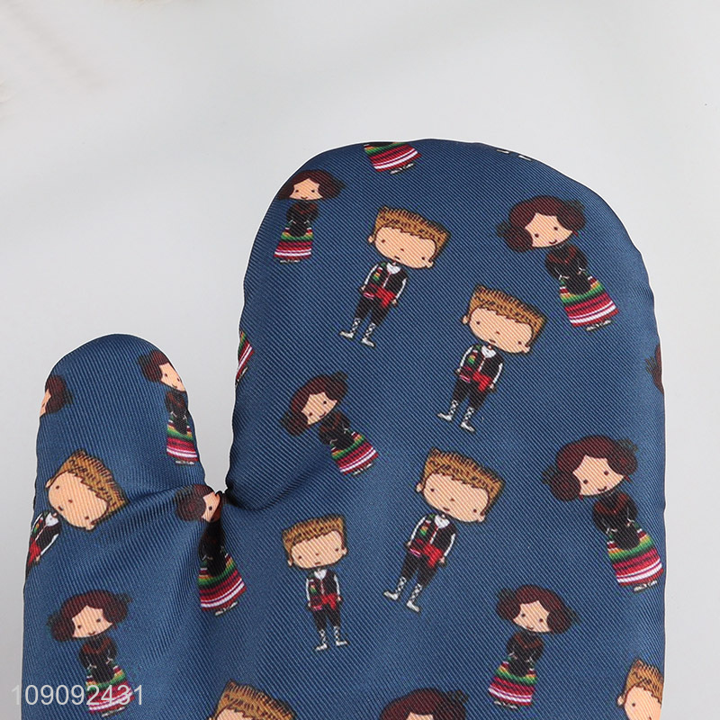 Top sale 2pcs home kitchen microwave oven mitts hot pad set