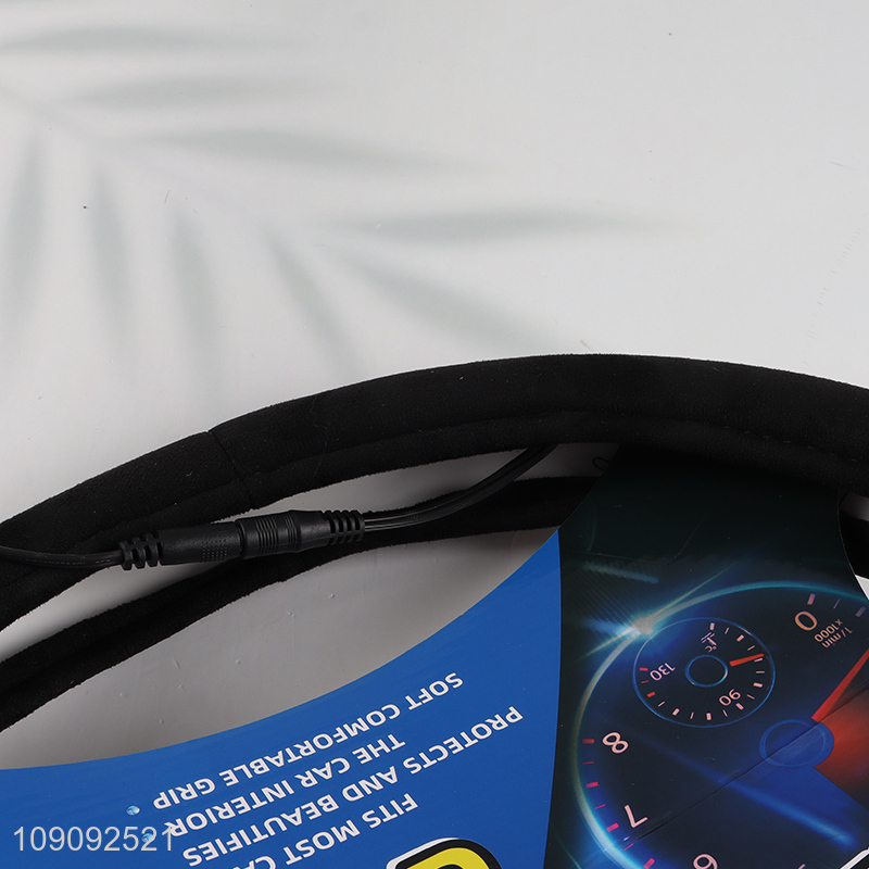 Yiwu market soft winter heat steering wheel cover car interior for sale