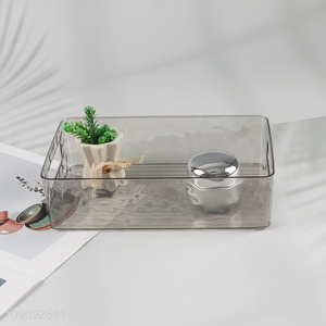 Top selling clear home office desktop organizer storage box with handle