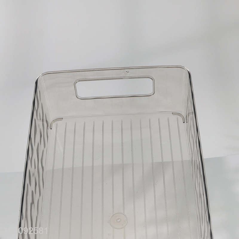 Top selling clear home office desktop organizer storage box with handle