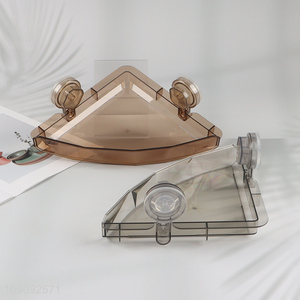 New arrival bathroom organizer plastic wall shelves corner storage rack