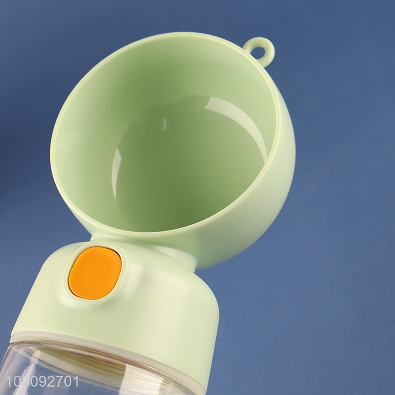 Hot Selling Portable Leak Proof Water Bottle with Bowl for Hiking