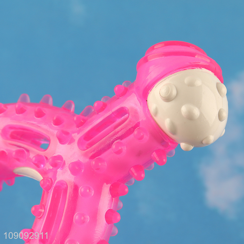 Hot Sale Squeaky Dog Toy Bite Resistant Y Shape Dog Teething Toy