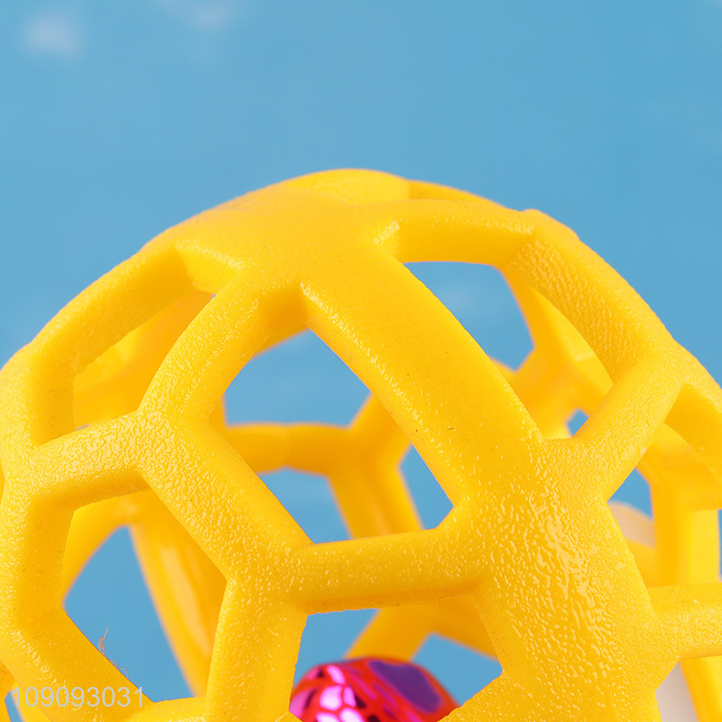 Wholesale Bite Resistant Pet Toy Ball Hollow Dog Toy Ball with Bell