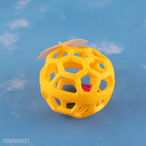 Wholesale Bite Resistant Pet Toy Ball Hollow Dog Toy Ball with Bell