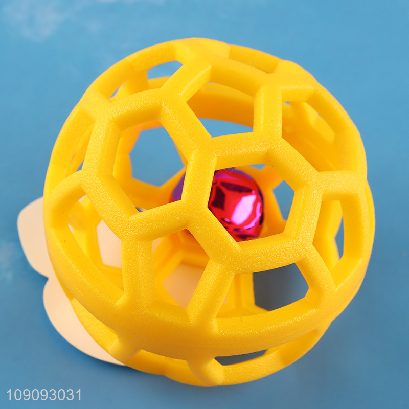 Wholesale Bite Resistant Pet Toy Ball Hollow Dog Toy Ball with Bell