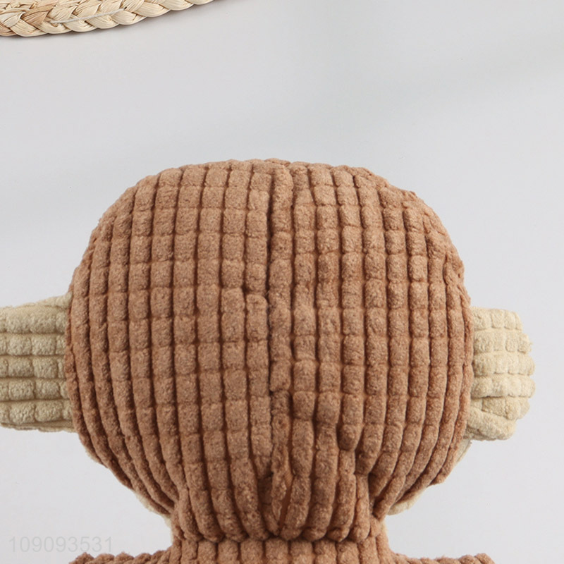 Factory price monkey shape pet chew toys squeaky toys bite-resistant toys