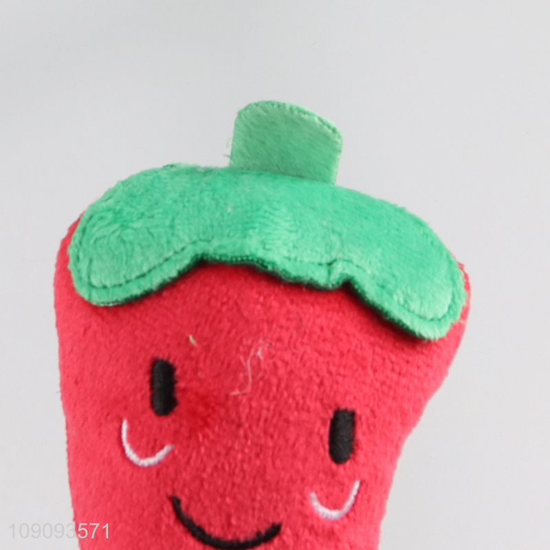 Hot products pepper shape plush toy bite-resistant chew toys squeaky toys