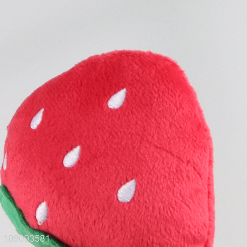 China products strawberry shape chew toys squeaky toys interactive toys