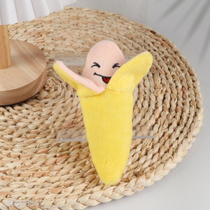 New arrival banana shape pet plush toys chew toys squeaky toys