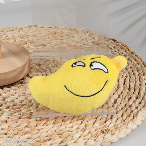 Good selling mango shape pet plush chew toys squeaky toys