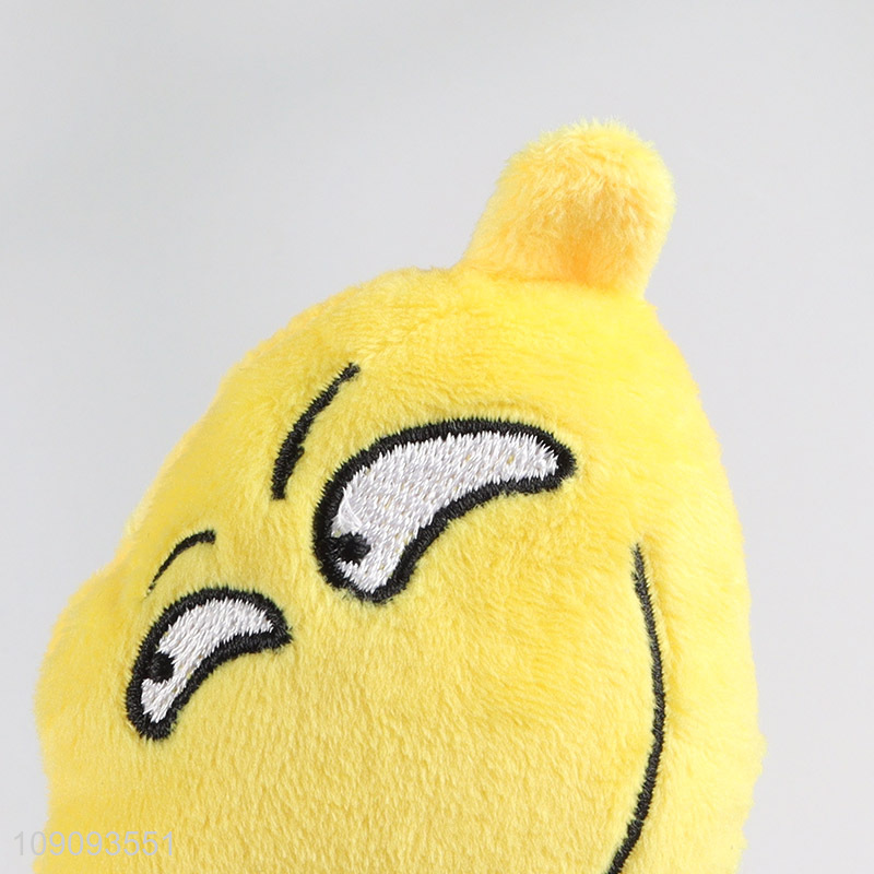 Good selling mango shape pet plush chew toys squeaky toys