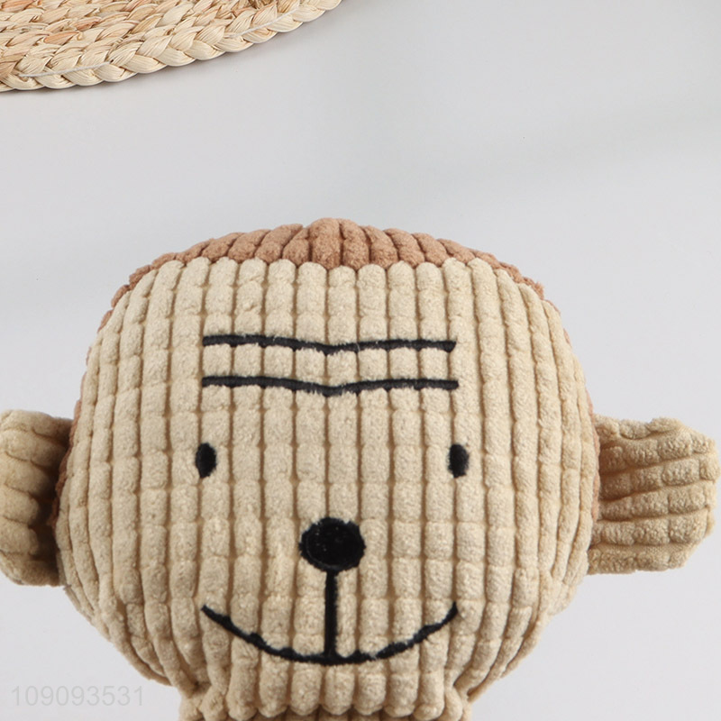 Factory price monkey shape pet chew toys squeaky toys bite-resistant toys