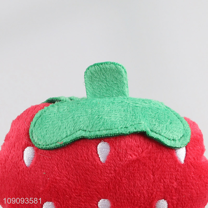 China products strawberry shape chew toys squeaky toys interactive toys