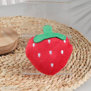 China products strawberry shape chew toys squeaky toys interactive toys