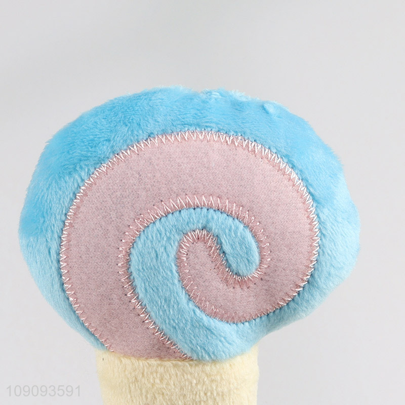 New product lolipop shape plush chew toys squeaky toys for pet