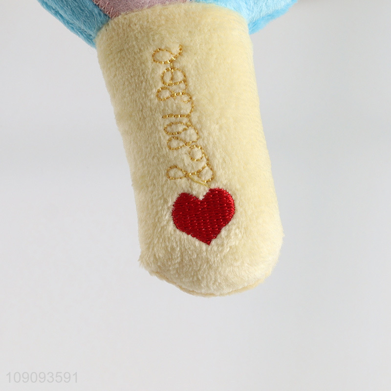 New product lolipop shape plush chew toys squeaky toys for pet