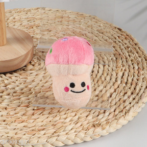 Low price mushroom shape grinding teeth squeaky toys pet toys