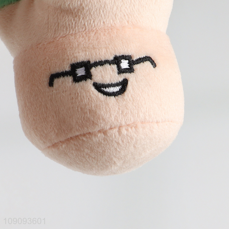 Low price mushroom shape plush bite-resistant chew toys squeaky toys