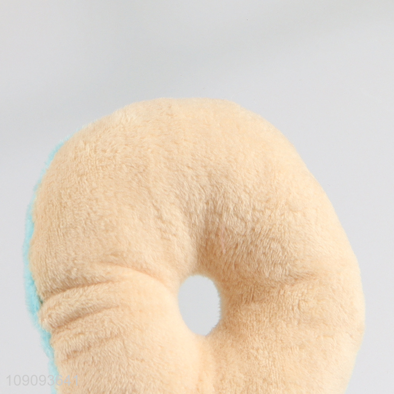 Best sale donut shape plush toys grinding teeth squeaky toys for pet