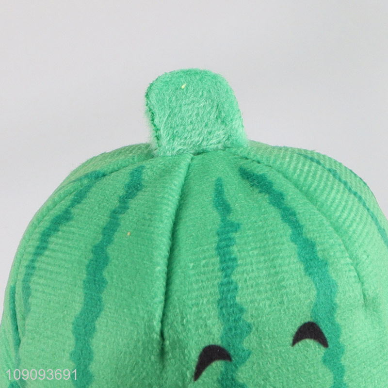 Best price watermelon shape grinding teeth squeaky toys pet plush toys