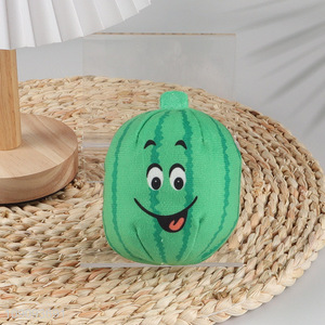 Best price watermelon shape grinding teeth squeaky toys pet plush toys