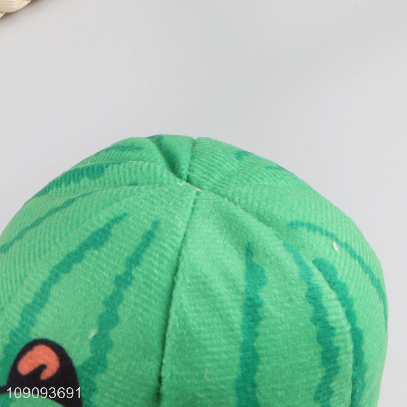 Best price watermelon shape grinding teeth squeaky toys pet plush toys