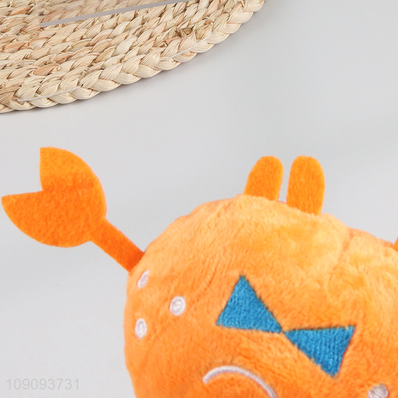 China wholesale crab shape pet grinding teeth squeaky toys