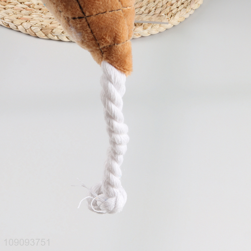 Low price ice cream shape pet plush toy grinding teeth squeaky toys