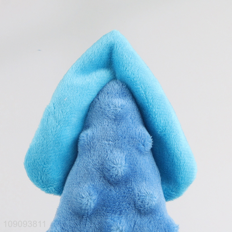 Hot selling squid shape pet chew toy grinding teeth squeaky toys