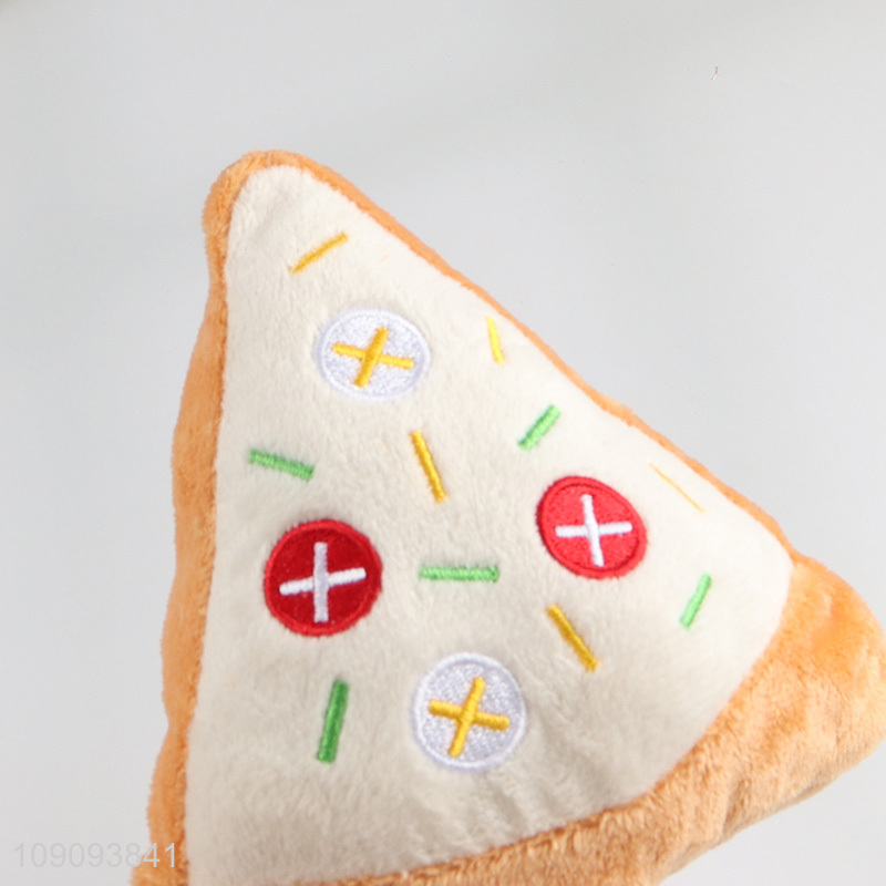 Good sale sandwich shape pet plush toy grinding teeth squeaky toys