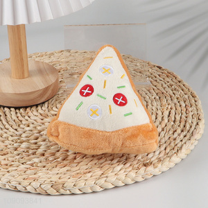 Good sale sandwich shape pet plush toy grinding teeth squeaky toys