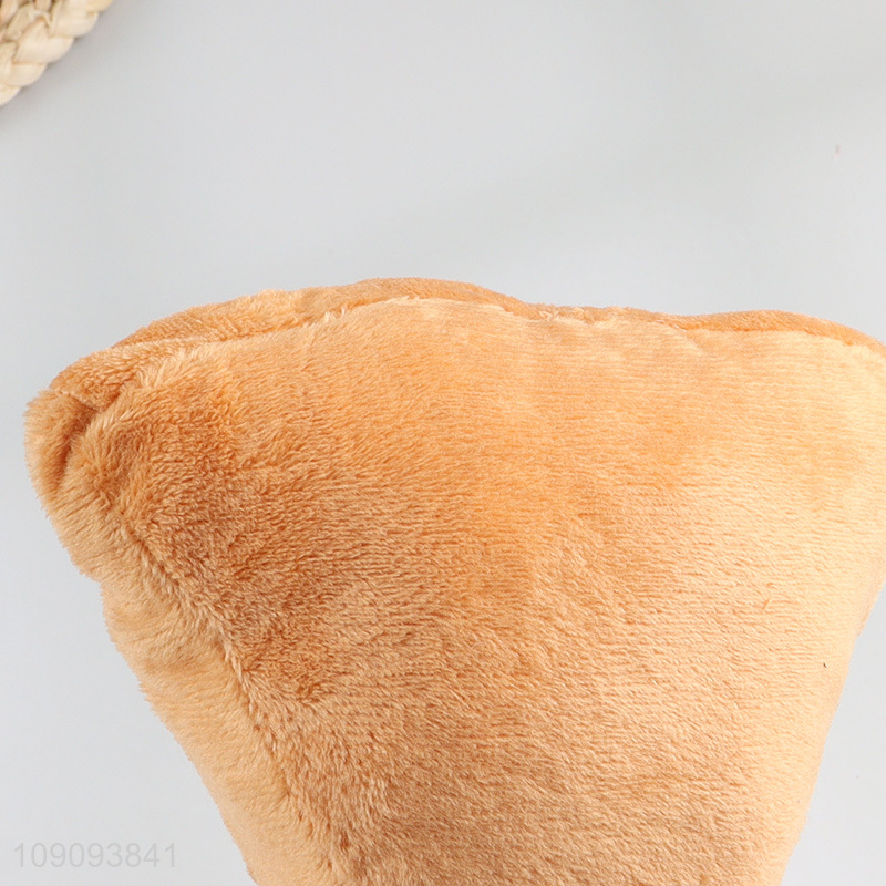 Good sale sandwich shape pet plush toy grinding teeth squeaky toys