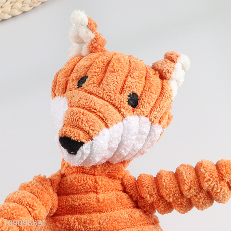 Popular products fox shape pet grinding teeth squeaky toys chew toys