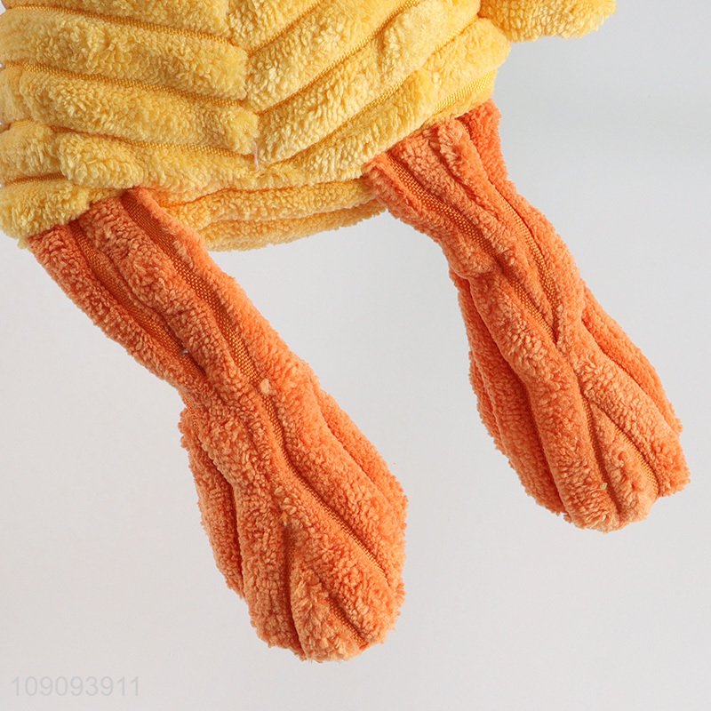 Factory wholesale duck shape grinding teeth squeaky toys pet toys