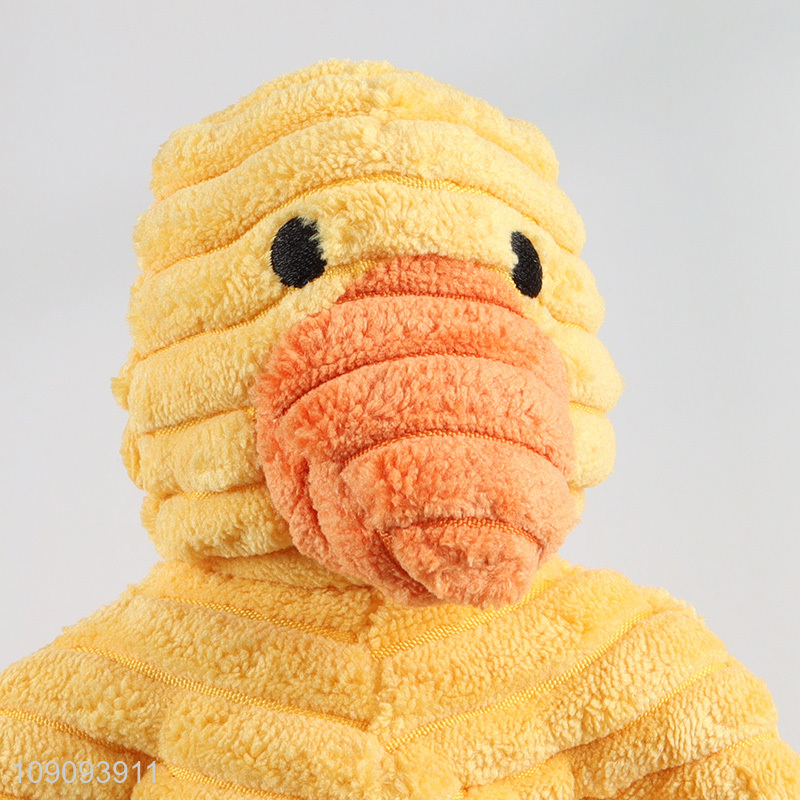 Factory wholesale duck shape grinding teeth squeaky toys pet toys