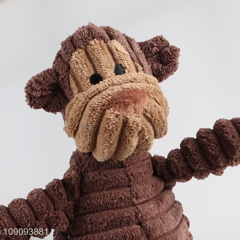 Hot selling monkey shape bite-resistant pet grinding teeth squeaky toys