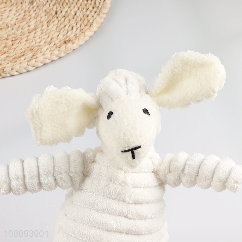 China factory sheep shape pet chew toy grinding teeth squeaky toys