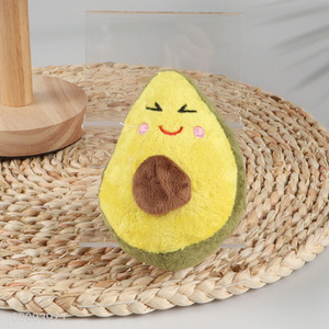 Most popular avocado shape pet grinding teeth squeaky toys for sale