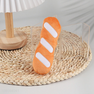 Factory wholesale bread shape pet grinding teeth squeaky toys