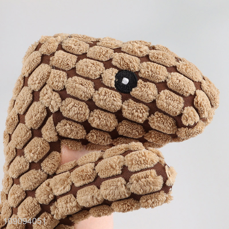 Yiwu market dinosaur shape grinding teeth squeaky toys for pet puppy