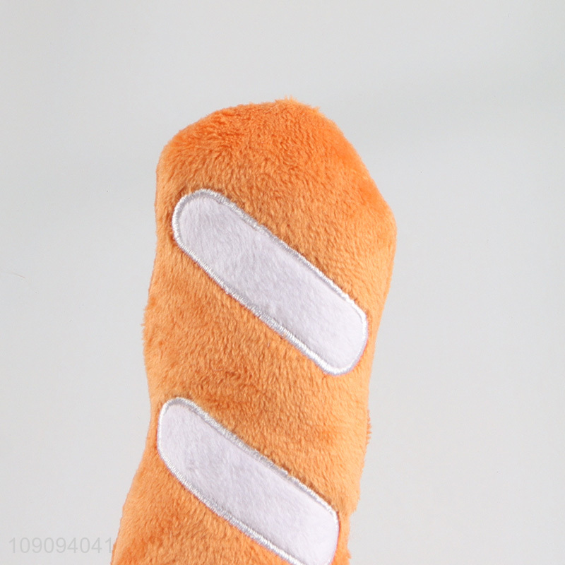 Factory wholesale bread shape pet grinding teeth squeaky toys